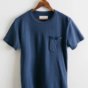 imogene + willie Faded Blue Knit Pocket Tee Unisex XS